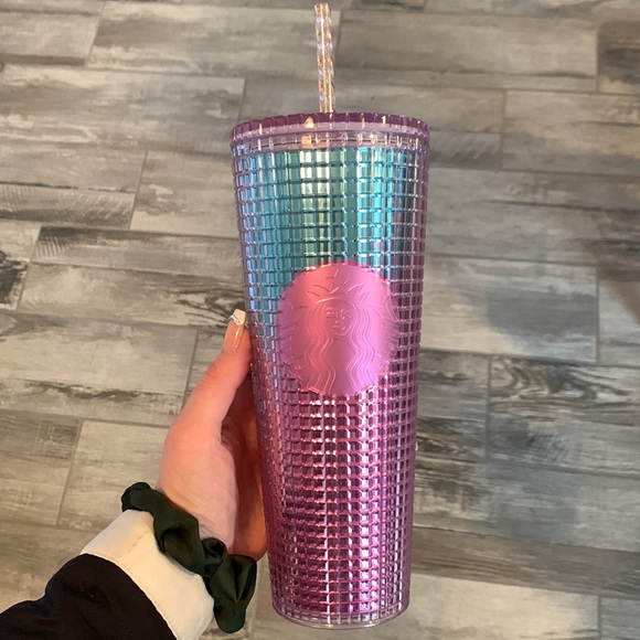 Starbucks Other - 💕💕SOLD Brand New Starbucks Pink and Blue Ombre Grid Venti Cold Cup💕💕
